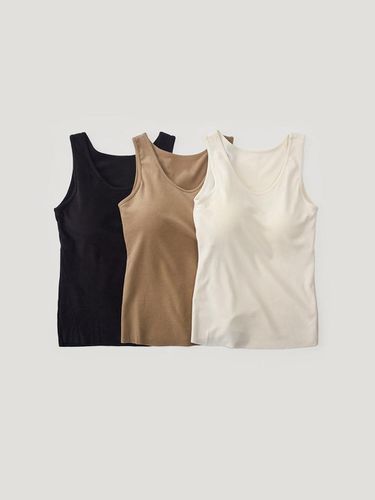 Built-in Cap Napping Round Neck Inner Sleeveless T - KOZNOK - Modalova