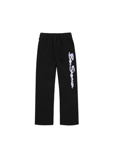 Women's brand logo wide sweatpants black - bensherman - Modalova