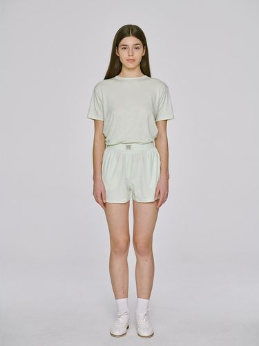 Light Green silky cotton short set - SLEEPYGOM - Modalova