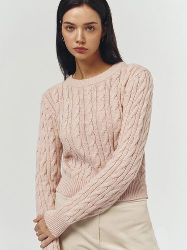 Cable Round Knit_PINK - ARTID - Modalova