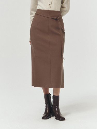 High-Waist H-line Skirt_BROWN - ARTID - Modalova