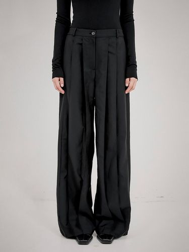 Pintuck Wide Pants - FLARE UP - Modalova