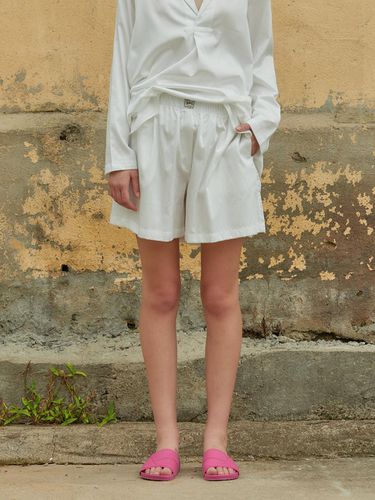 White solid short pants - SLEEPYGOM - Modalova