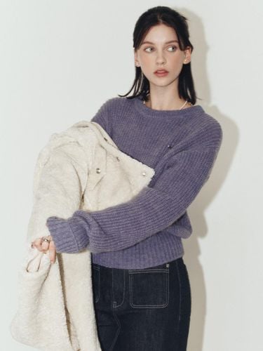 Mohair Round Neck Knitwear_PURPLE - ARTID - Modalova