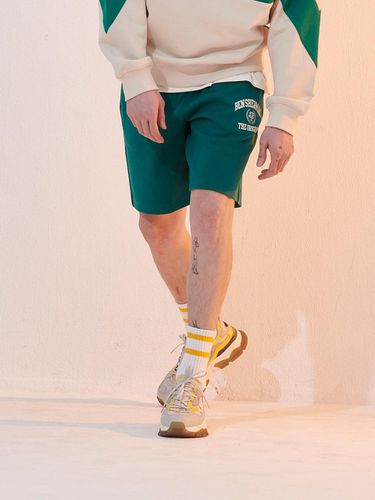 Public Lettering Sweat Shorts Green BMPT255UGN - bensherman - Modalova