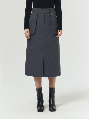 Pocket Point Wool Skirt_GREY - ARTID - Modalova