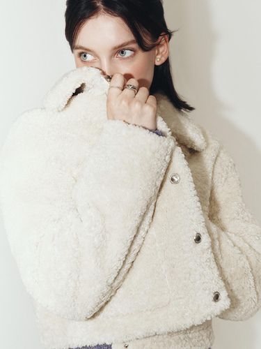 Faux fur jacket_Light Beige - ARTID - Modalova