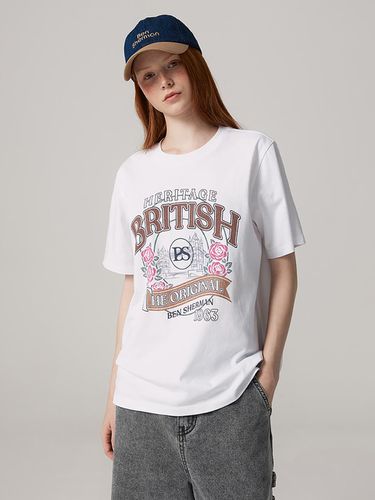 Women's Pigment Washed Print T-shirt - bensherman - Modalova