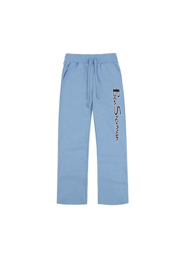 Women's Brand Logo Wide SweatPants - Sky Blue - bensherman - Modalova