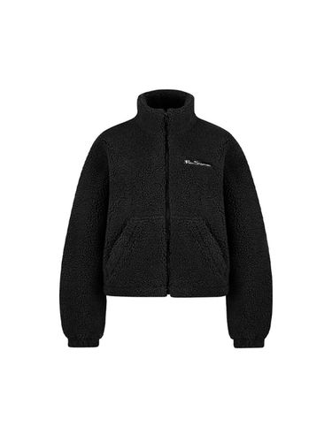 Women's Front Logo High-Neck Fleece Jacket - Black - bensherman - Modalova