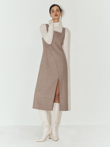 Wool slit long dress_BROWN - ARTID - Modalova