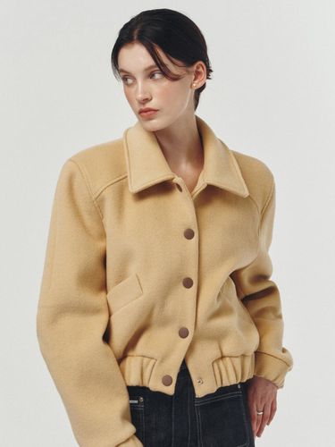 Pure wool Blouson jumper_Yellow Beige - ARTID - Modalova