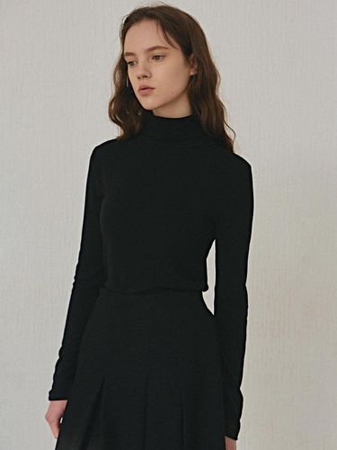 BASIC WOOL TURTLENECK TOP_BLACK - YAN13 - Modalova