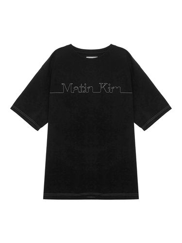 MATIN EDGE STITCH LOGO TOP IN BLACK - Matin Kim - Modalova