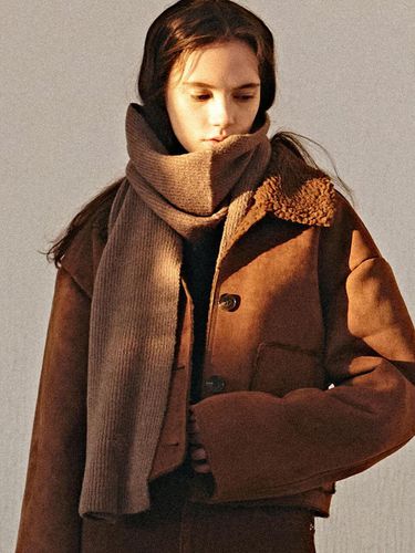 COZY RIBBED MUFFLER_brown - YAN13 - Modalova