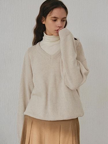 MINIMAL PULLOVER KNIT_ BEIGE - YAN13 - Modalova