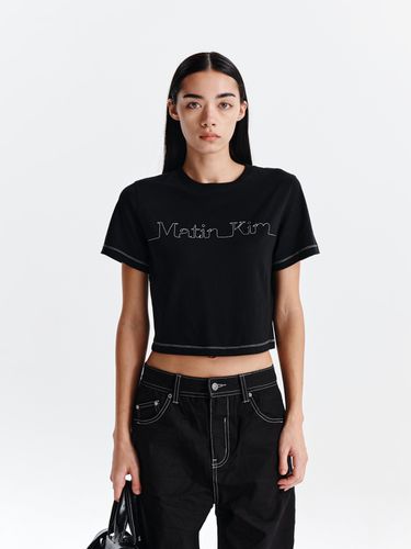 MATIN EDGE STITCH LOGO CROP TOP IN - Matin Kim - Modalova