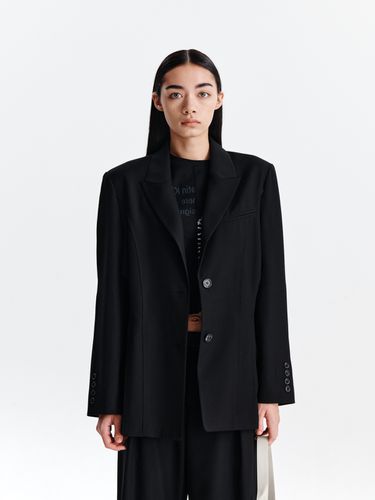 SIDE CUT OUT DETAIL JACKET IN BLACK - Matin Kim - Modalova