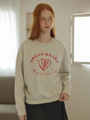 HEART SWEATSHIRT_LIGHT BEIGE - YUPPE - Modalova