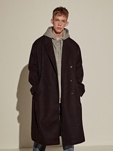 CLASSIC OVER SIZE DOUBLE COAT_NAVY - YAN13 - Modalova