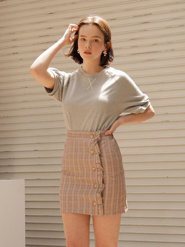 Check wrap skirt_pink - YUPPE - Modalova