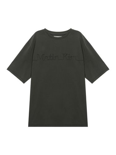 MATIN EDGE STITCH LOGO TOP IN KHAKI - Matin Kim - Modalova