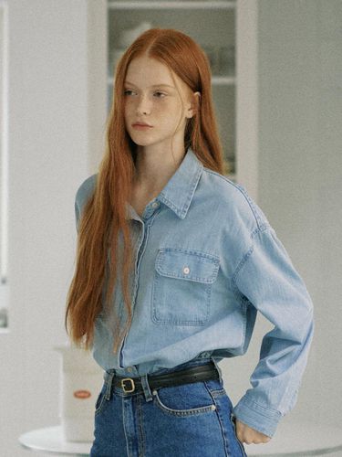 DENIM OVER SHIRT_BLUE - YUPPE - Modalova