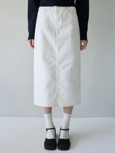 H-LINE DENIM SKIRT_WHITE - YAN13 - Modalova