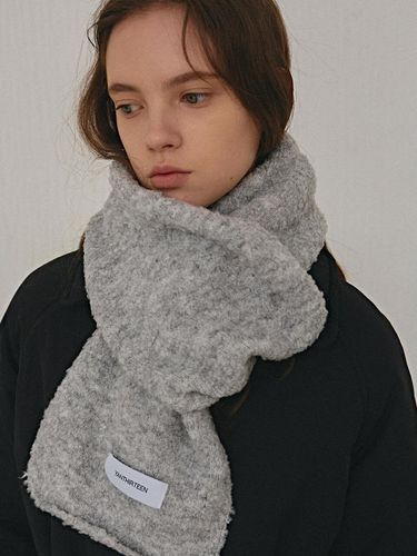 FLUFFY DEEP MUFFLER_LIGHT GRAY - YAN13 - Modalova