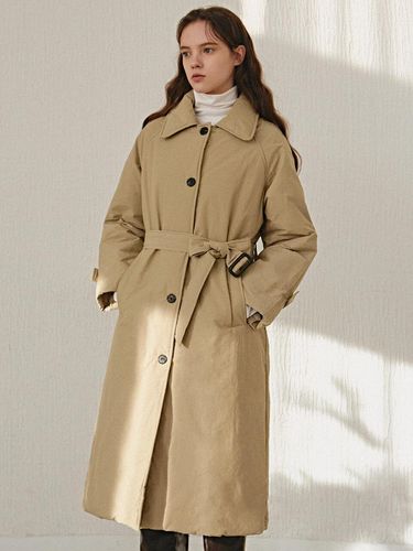 RAGLAN STRAP PADDED TRENCH COAT _BEIGE - YAN13 - Modalova