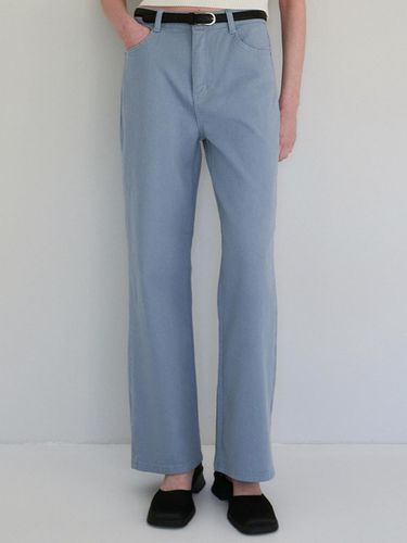 COTTON COLOR PANTS_BLUE GRAY - YAN13 - Modalova