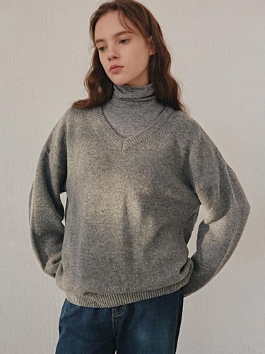 MINIMAL PULLOVER KNIT_GRAY - YAN13 - Modalova