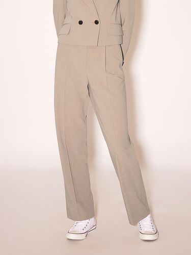 Wool One Tuck Wide Setup Pants_AWSSLN31010 - SISTINA - Modalova