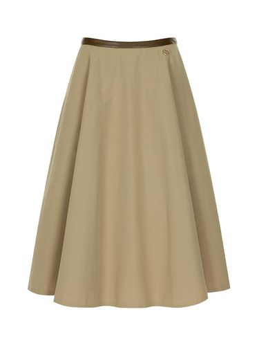 Leather Coloring A-line Flare Skirt OW4AS8280 - OLIVE DES OLIVE - Modalova