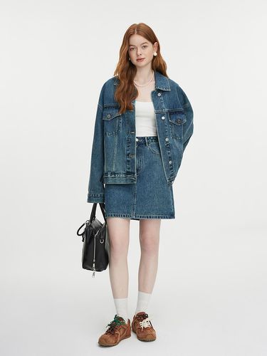 Classic denim mini skirt - We’Dee - Modalova