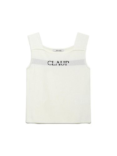 Lettering Ribbed Sleeveless Top N243PWK - NICE CLAUP - Modalova