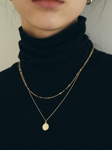 Coin two line necklace - gold - ADAUL - Modalova