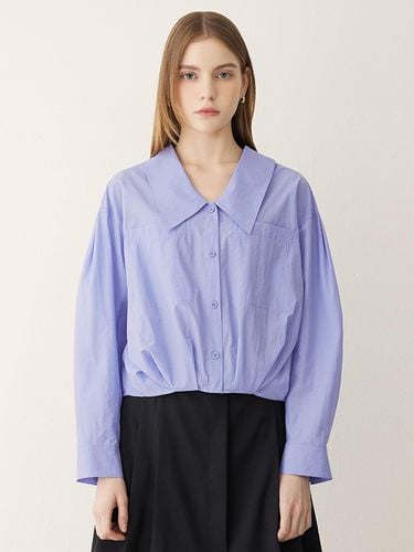 Wide Collar Cropped Blouse_AWWBLN11040 - SISTINA - Modalova