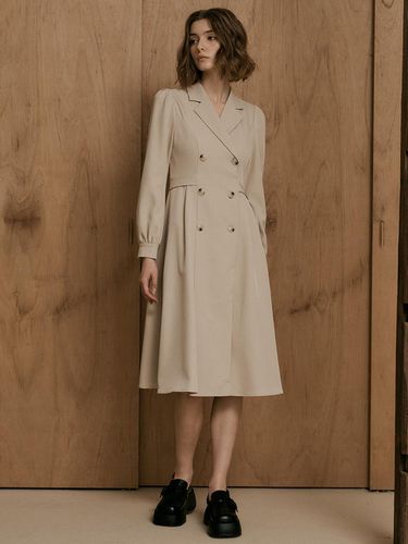 Side button slim waist shirt dress - We’Dee - Modalova