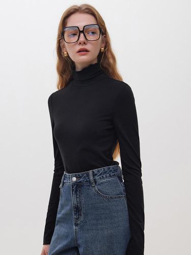 Wave turtleneck knit top_BLACK - We’Dee - Modalova