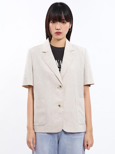 Linen stitch point jacket_AWWJKO21100 - SISTINA - Modalova