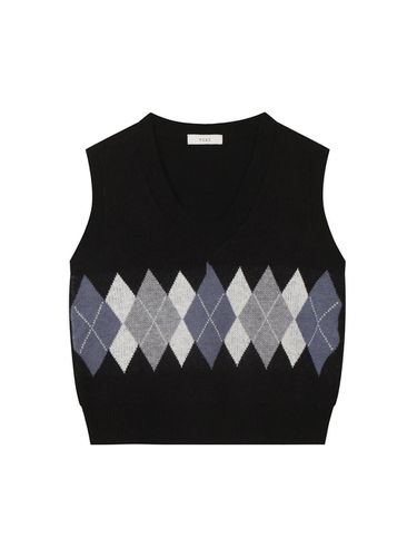 Argyle Pattern V-neck Vest (TJVCH2923) - VIKI - Modalova