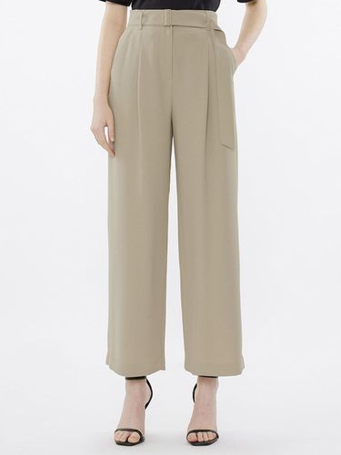 Belted One Tuck Long Wide Pants_AWWSLN11050 - SISTINA - Modalova