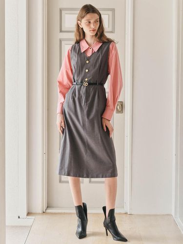 Vest button dress_GRAY - We’Dee - Modalova