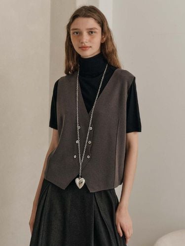 Classic knit vest_GRAY - We’Dee - Modalova