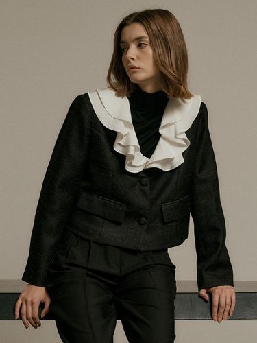 Detachable collar cropped jacket - We’Dee - Modalova