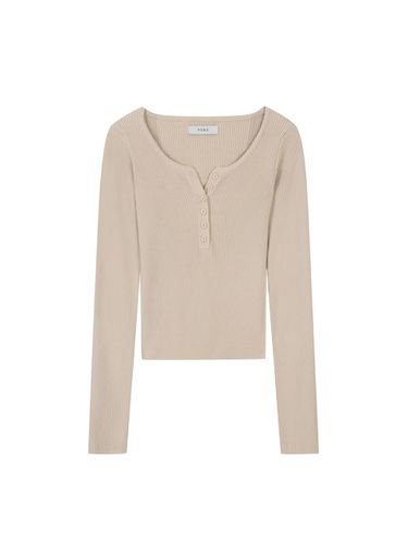 U-neck button V-neck knitwear (TJUCH2906) - VIKI - Modalova