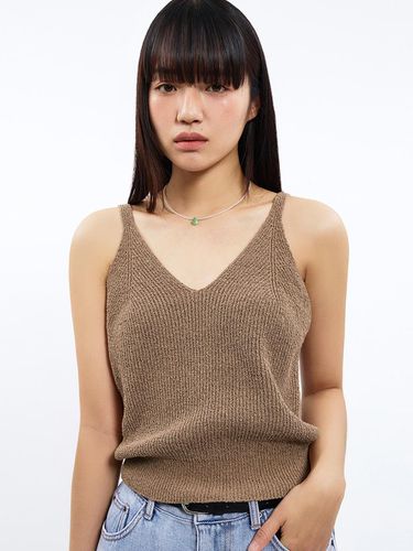 Boucle V-neck knitwear vest_ASKVTO21510 - SISTINA - Modalova