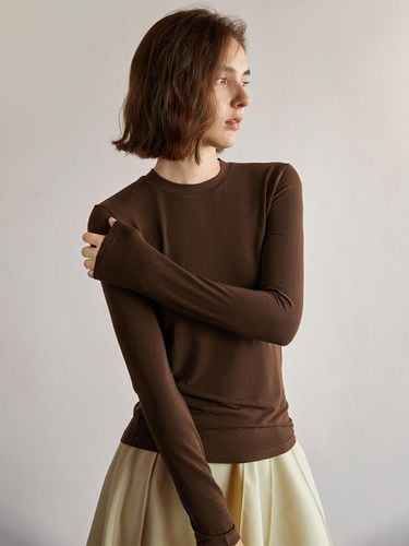 YY_Wool slim crewneck knit top_4color - yyiam - Modalova