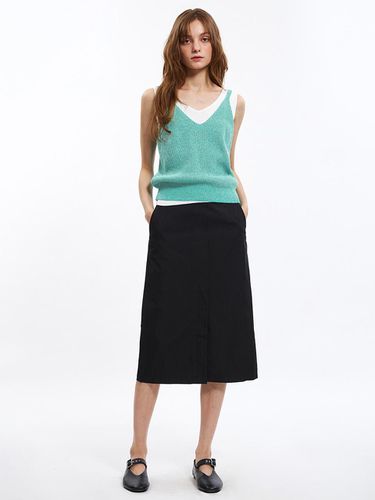 Cotton Slit H-line Skirt_AWWSKO21030 - SISTINA - Modalova